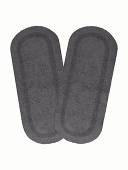 Saral Home - Light Grey Cotton Set of 2 Bathmats - 50 x 120 cm