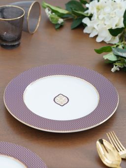 Pure Home + Living - Set of 2Iris Purple Royal Dinner Plate