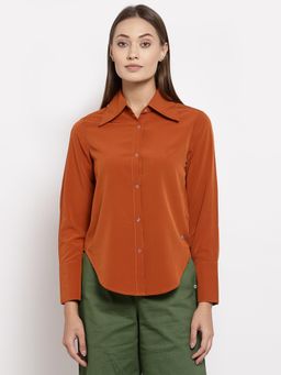 Ayrolane - Rust Notched Collar Shirt