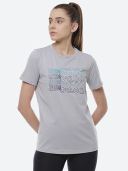 ASICS - W Heritage Font Graphic 3 Grey Women Gym & Training T-shirts