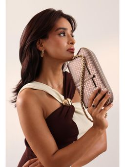 THE GUSTO - Bella Textured Clutch Bag - Gunmetal (S)