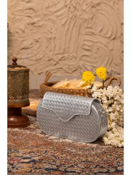 THE GUSTO - Blaze Textured Clutch Bag - Silver (S)