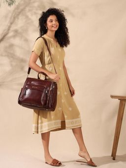 VISMIINTREND - Pu Leather Premium Diaper Backpack With Detachable Strap - Wine