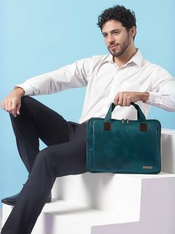 VISMIINTREND - Unisex Professional Office Laptop Messenger Bag - Teal