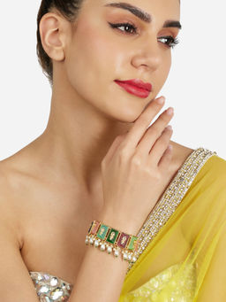 Zaveri Pearls - Multicolor Stones Beads Drop Color Pop Ethnic Bracelet-ZPFK21846