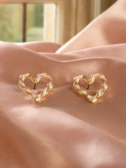 Zaveri Pearls - Pink Enamelling Contemporary Minimal Studs Earring-ZPFK21874