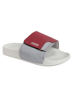 Chupps - Bandwidth Sliders Men Casual Sliders Maroon & Grey