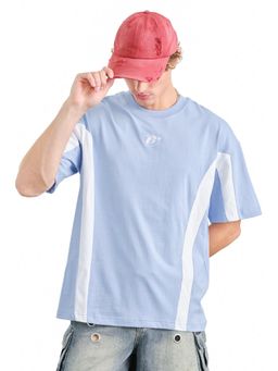 Bonkers Corner - Men Blue Flow Stripes Oversized T-shirt