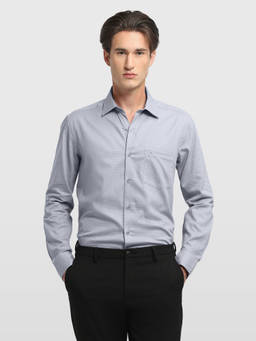 Arrow - Men Light Grey Checks Printed Originals Shirt