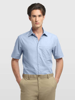 Arrow - Men Blue Solid Liberty Classic Regular Fit Shirt