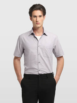 Arrow - Men Lavender Solid Liberty Classic Regular Fit Shirt