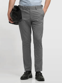 Arrow - Men Grey Jackson Slim Fit Mid Rise Trouser
