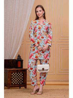 Gahan - Women Blue Floral Print Co-Ord Set