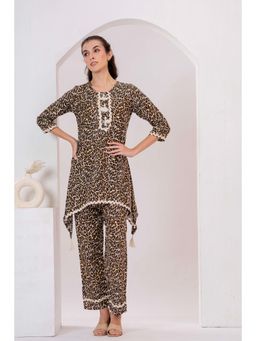 Gahan - Women Animal Print Tunic with Pant