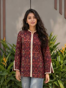 KAFTANIZE - Women Cotton Purple Tunic