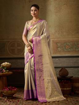 Sutriti - Women Silk Gold Handloom Saree