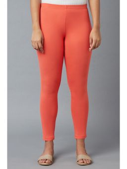 Elleven - Peach Cotton Lycra Tights For Women