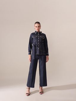 GAURI DESIGNER APPARELS - Blue Pixie Co-Ord (Set of 3)