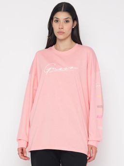 Guess - Women Pink Printed T-Shirt