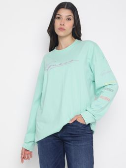Guess - Women Green Printed T-Shirt