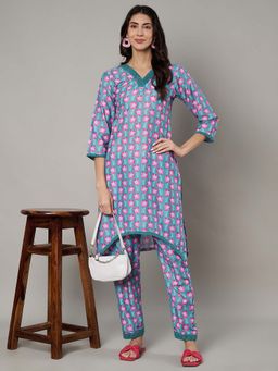 SWI STYLISH - Women'S Formal Printed V- Neck Co Ord Set (Set Of 2)