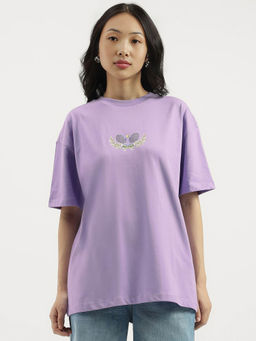 United Colors of Benetton - Women Purple Printed T-Shirt