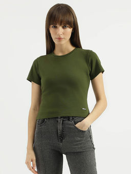 United Colors of Benetton - Women Green Solid T-Shirt