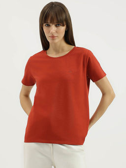 United Colors of Benetton - Women Rust Solid T-Shirt