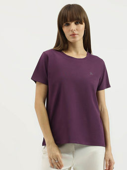 United Colors of Benetton - Women Purple Solid T-Shirt