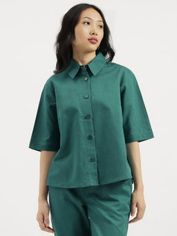 United Colors of Benetton - Women Green Solid Shirt