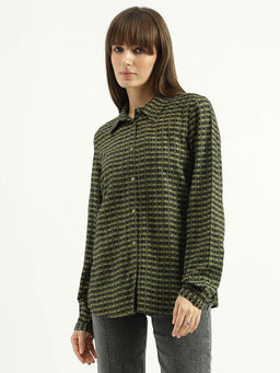 United Colors of Benetton - Women Green Checks Shirt