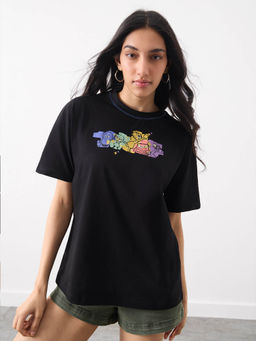 The Souled Store - Women Black Typography T-Shirt