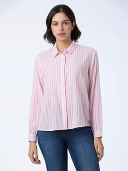 Pepe Jeans - Women Pink Stripes Shirt