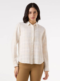 Pepe Jeans - Women Beige Geometric Shirt