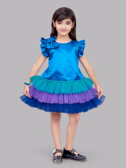 Pink Chick - Aline Satin Blue Dress