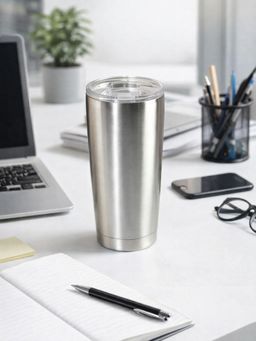 Smokey Cocktail - Modern Double Wall Tumbler Mug - Silver