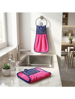 Athom Living - Wash Basin Kitchen Towel (Pack of 2) Pink