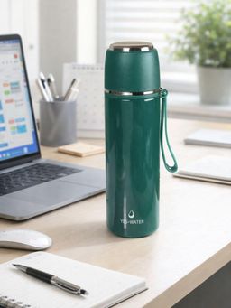 Smokey Cocktail - Double Wall Flask Mug - Green