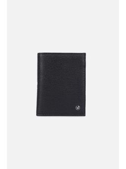 Louis Philippe - Men Black Textured Genuine Leather Wallet