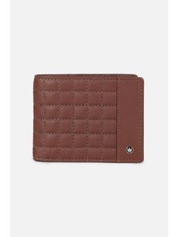 Louis Philippe - Men Brown Textured Genuine Leather Wallet