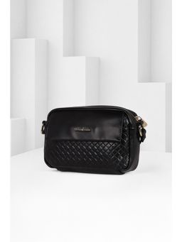 Van Heusen - Women Black Textured Casual Sling Bag