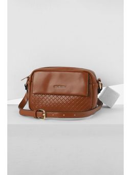 Van Heusen - Women Brown Solid Casual Sling Bag
