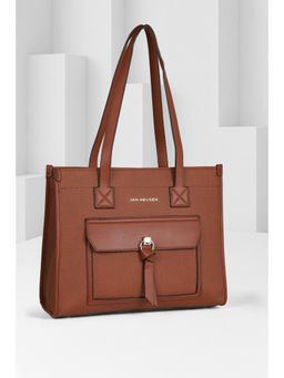 Van Heusen - Women Brown Textured Casual Handbag