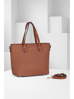 Van Heusen - Women Brown Textured Casual Handbag