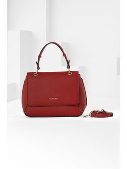 Van Heusen - Women Red Textured Casual Sling Bag With Detachable Strap