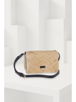 Van Heusen - Women Beige Textured Casual Sling Bag