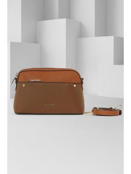 Van Heusen - Women Brown Colorblock Casual Sling Bag With Detachable Strap