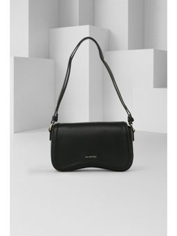 Van Heusen - Women Black Solid Casual Sling Bag With Detachable Strap