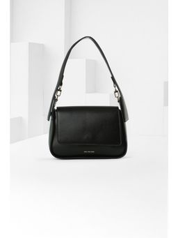Van Heusen - Women Black Solid Casual Handbag