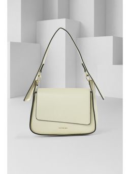 Van Heusen - Women Beige Solid Casual Handbag